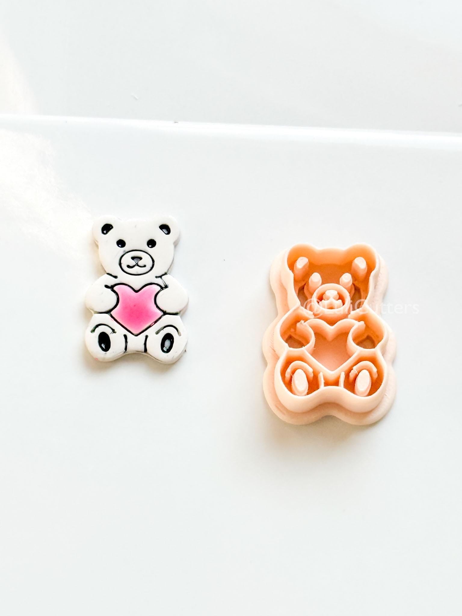 Gummy Bug Bear Clay Cutter: Teddy Bear with Heart