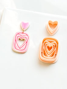 Heart Ripple Clay Cutter Set: Layered Heart Shapes