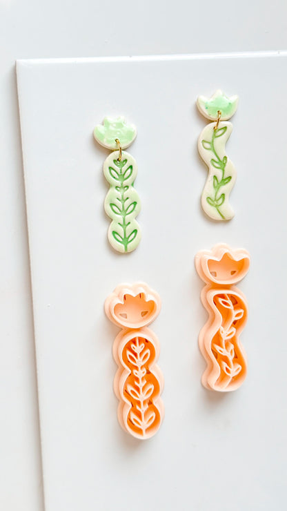Sprig Set Clay Cutter: Botanical Vine Earring Shapes