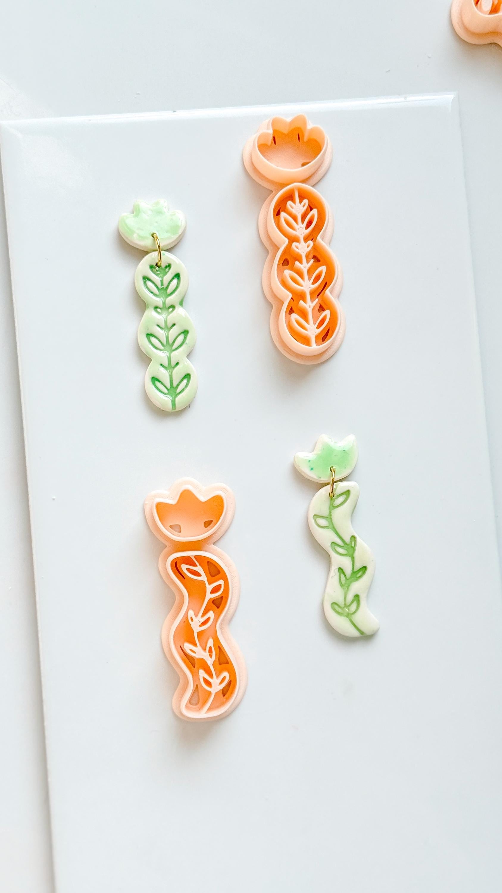 Sprig Set Clay Cutter: Botanical Vine Earring Shapes
