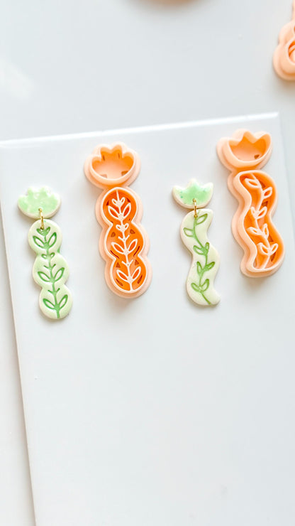 Sprig Set Clay Cutter: Botanical Vine Earring Shapes