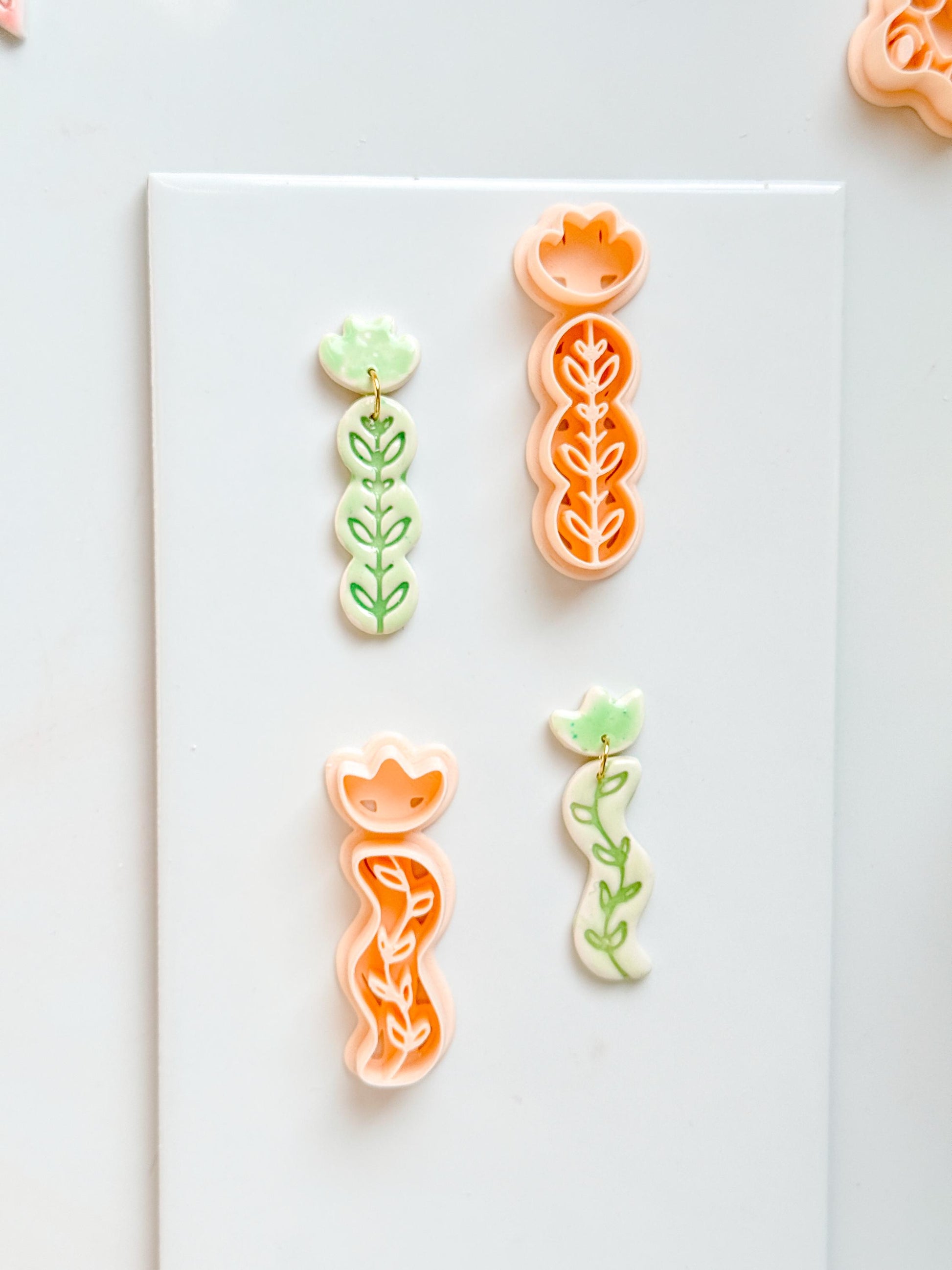 Sprig Set Clay Cutter: Botanical Vine Earring Shapes