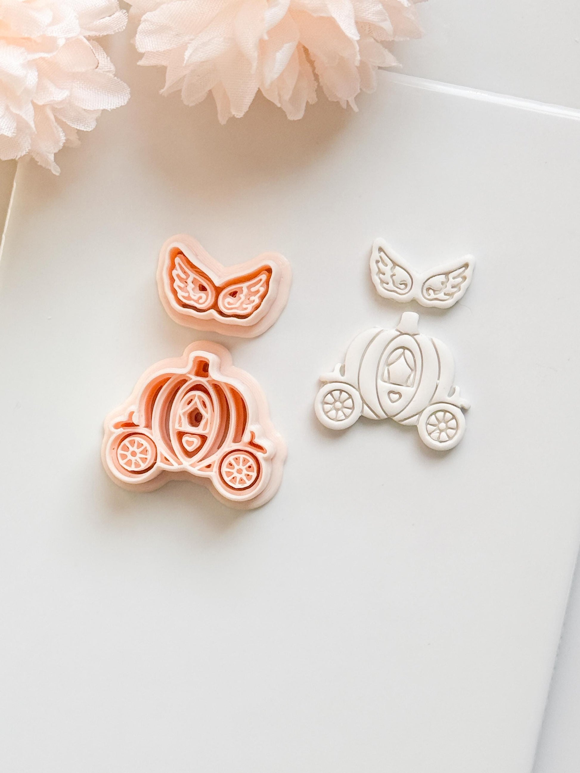 Fairy Tale Ride Clay Cutter Set: Pumpkin Carriage & Winged Accent