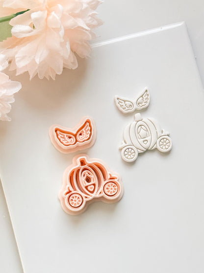 Fairy Tale Ride Clay Cutter Set: Pumpkin Carriage & Winged Accent
