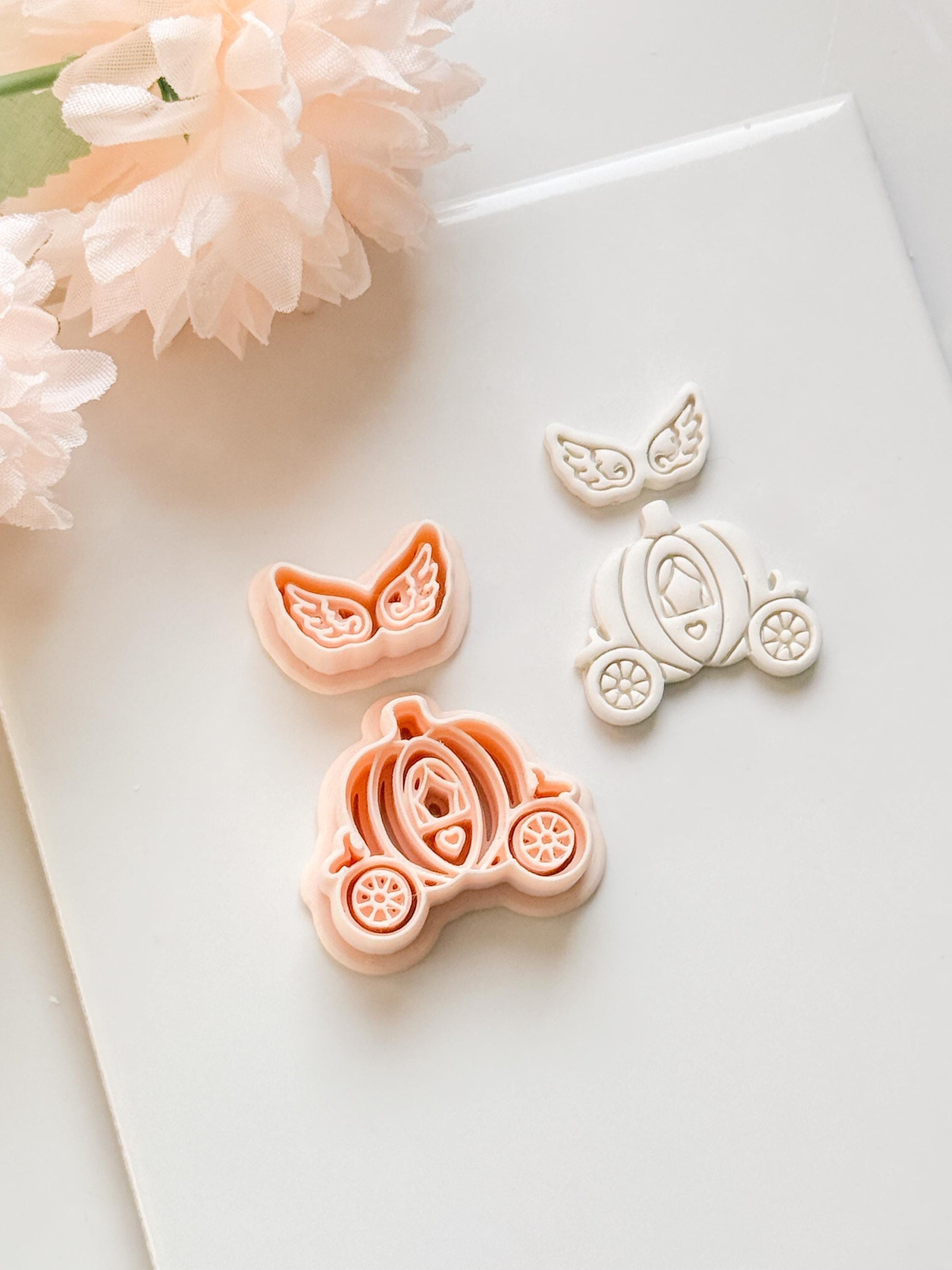 Fairy Tale Ride Clay Cutter Set: Pumpkin Carriage & Winged Accent