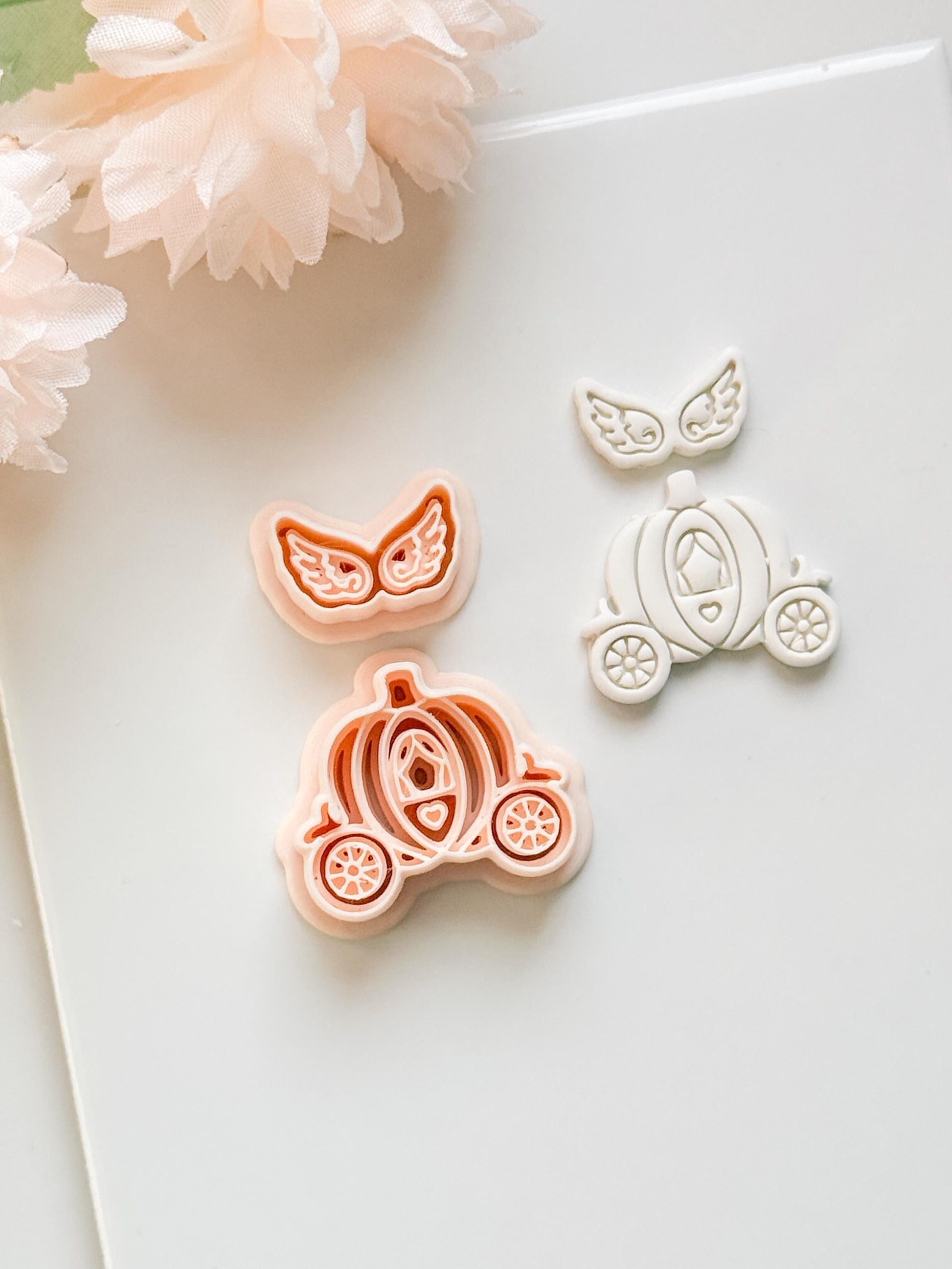 Fairy Tale Ride Clay Cutter Set: Pumpkin Carriage & Winged Accent