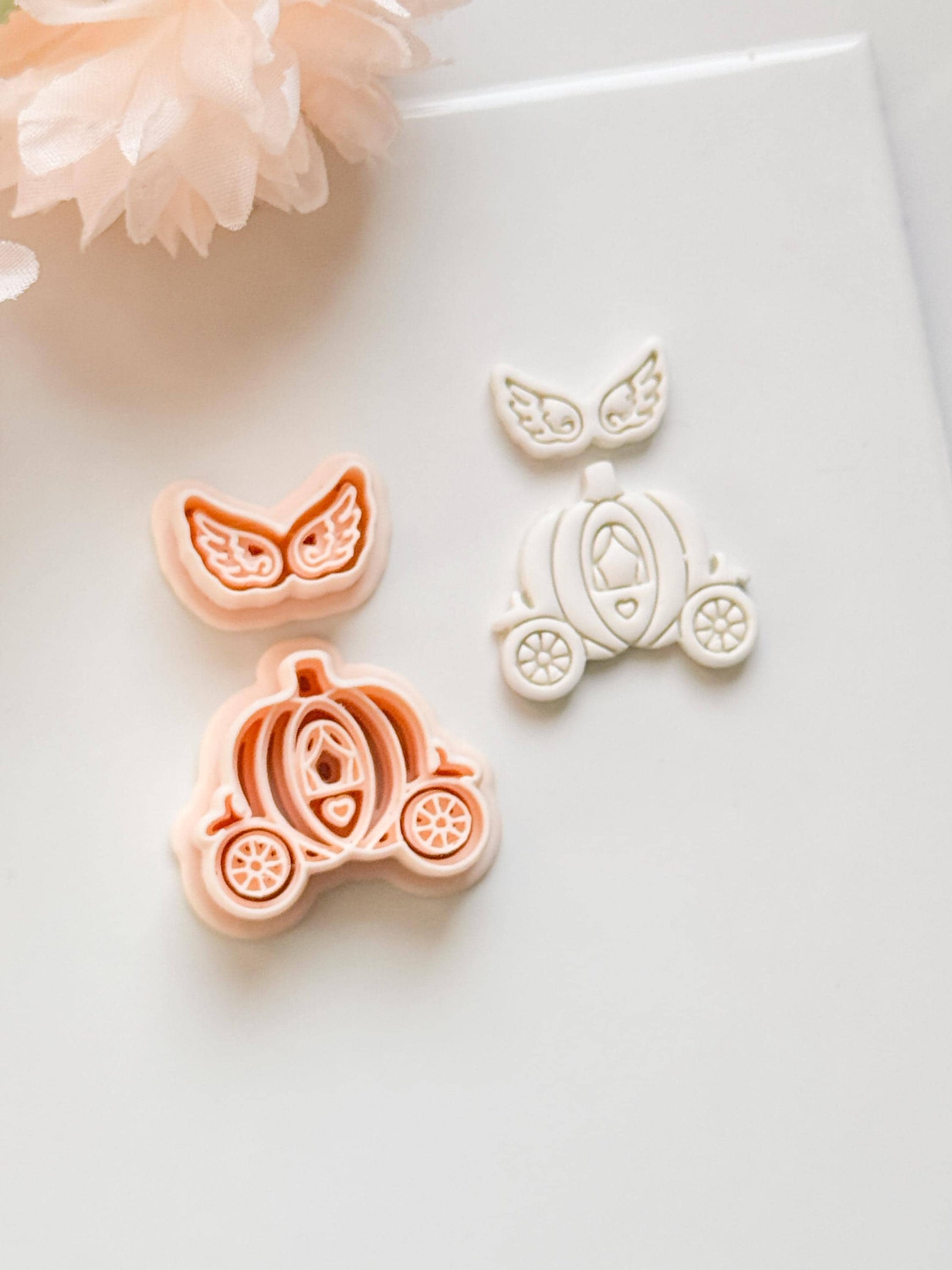 Fairy Tale Ride Clay Cutter Set: Pumpkin Carriage & Winged Accent