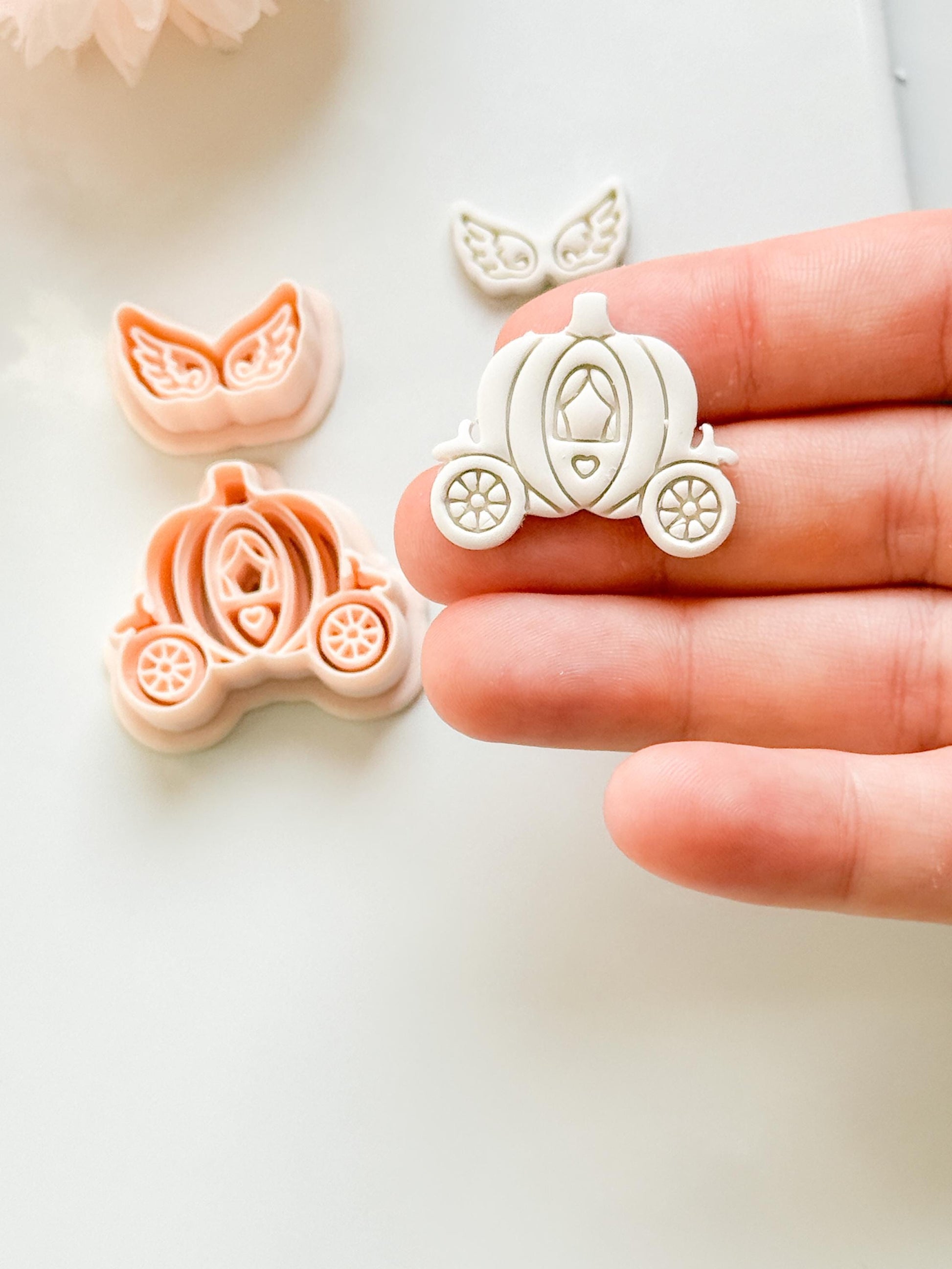 Fairy Tale Ride Clay Cutter Set: Pumpkin Carriage & Winged Accent