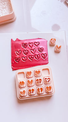 Micro Valentine Heart Clay Cutters: Love Symbols Set