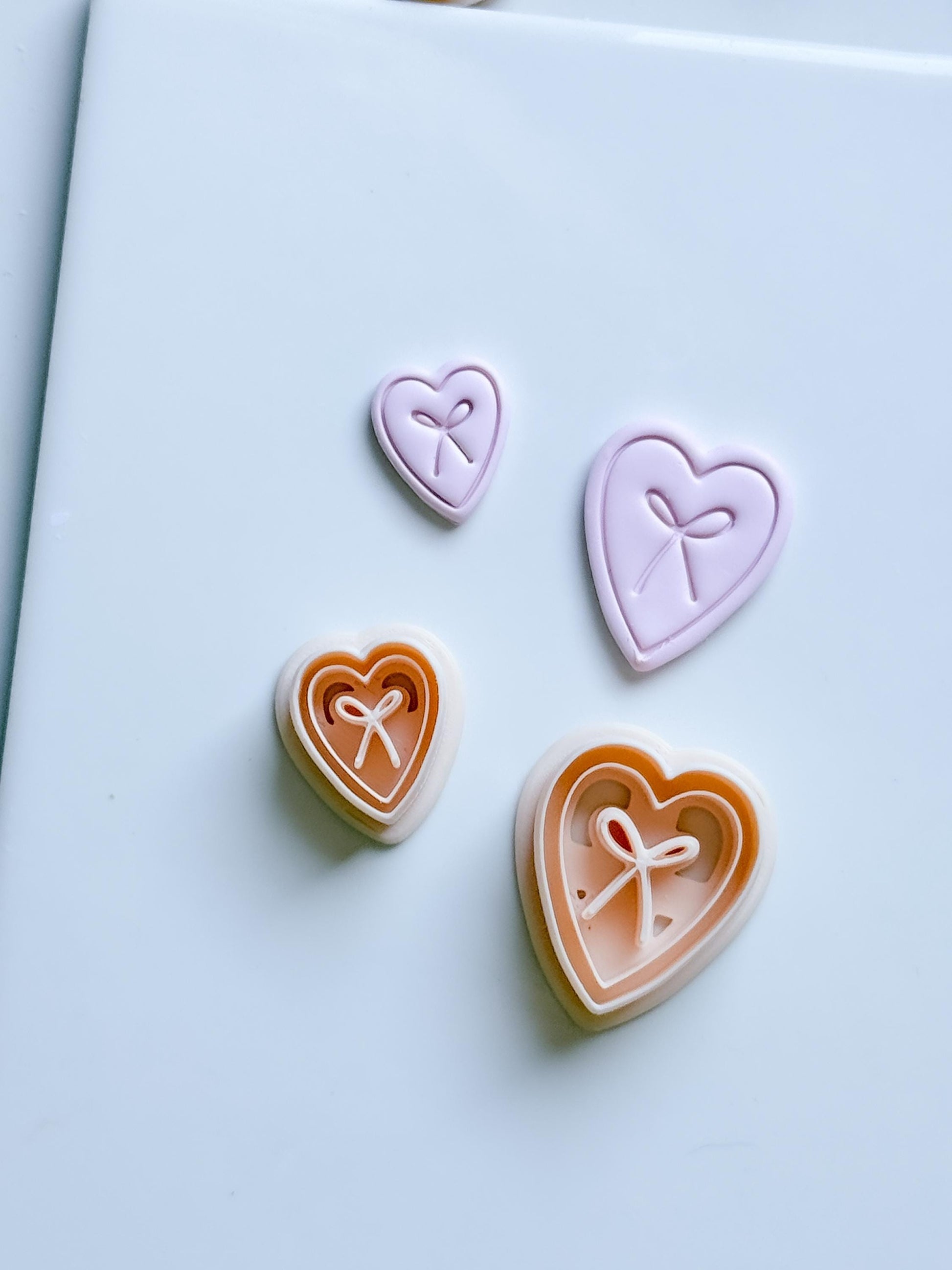 Liora Heart Clay Cutter: Bow Detail Heart