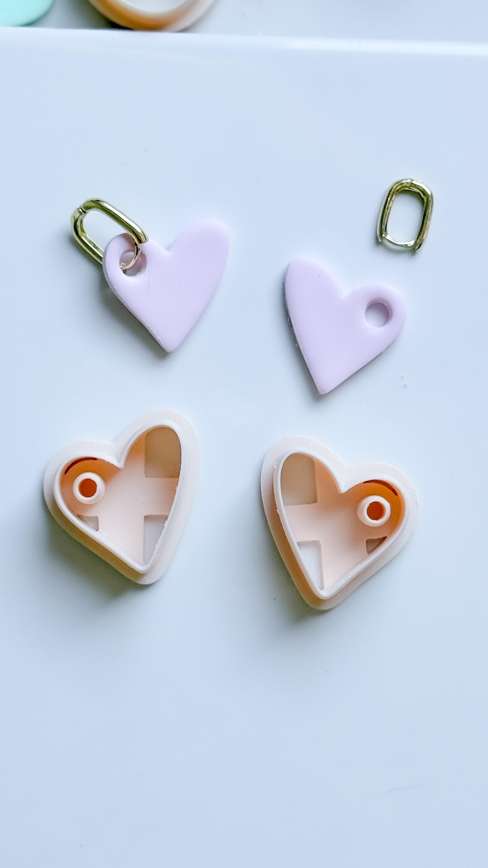 Interchangeable Hoop Heart Clay Cutter: Open Heart Silhouette