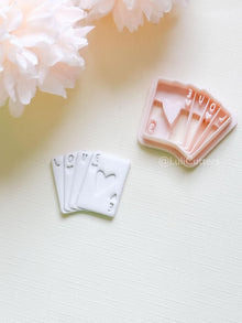 Love Deck Card Clay Cutter Set: Valentine Heart Design