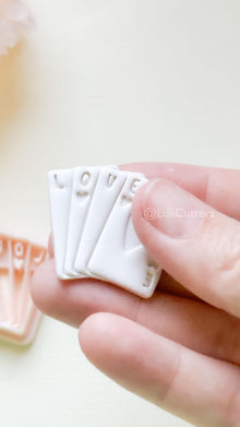 Love Deck Card Clay Cutter Set: Valentine Heart Design
