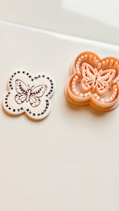 Donna Butterfly Clay Cutter: Ornate Butterfly Shape