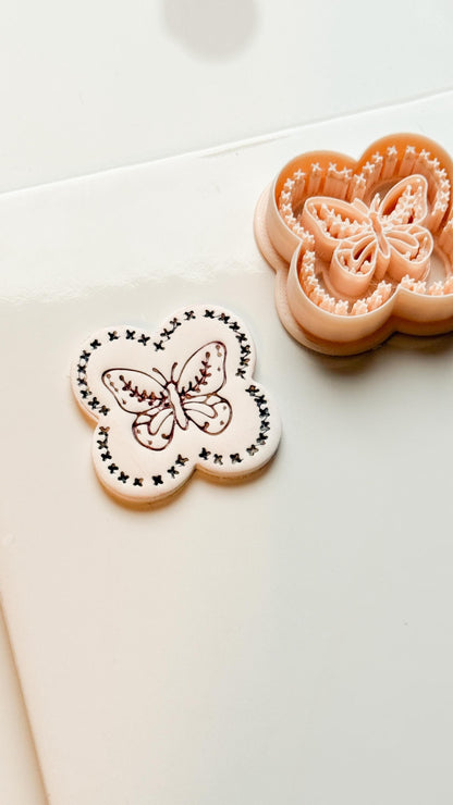 Donna Butterfly Clay Cutter: Ornate Butterfly Shape