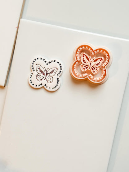 Donna Butterfly Clay Cutter: Ornate Butterfly Shape