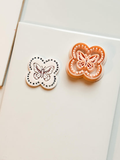 Donna Butterfly Clay Cutter: Ornate Butterfly Shape