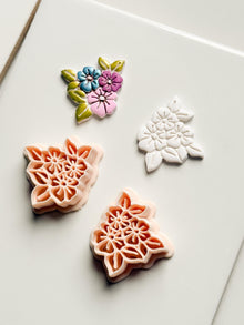 Soft Bloom Bouquet Clay Cutters: Floral Cluster Design