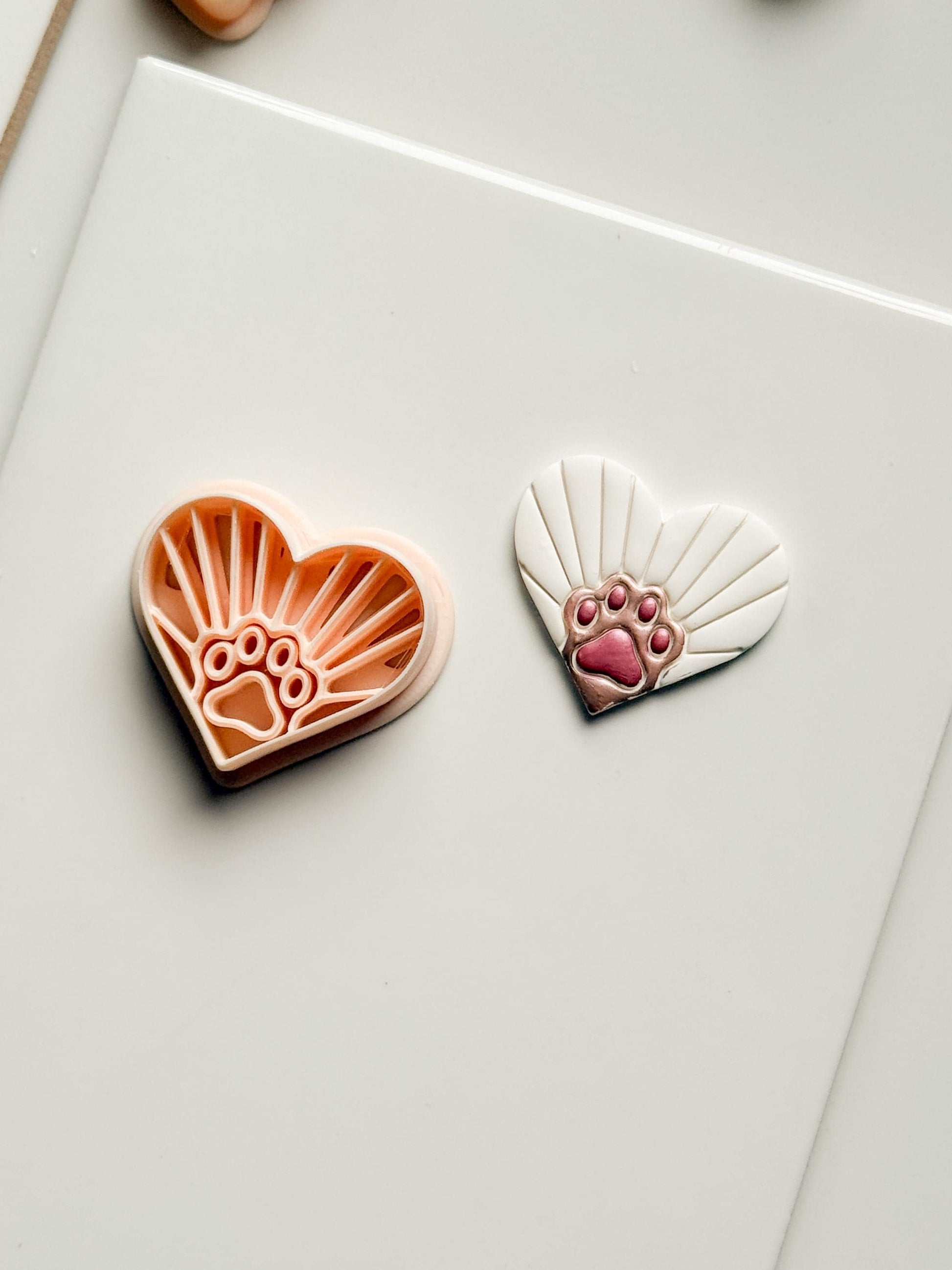 Sunrise Paws Clay Cutter: Heart Paw Design