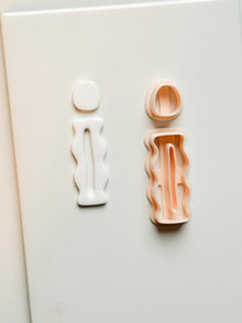 Wavy Pillar Drop Clay Cutters: Sculptural Column Shape