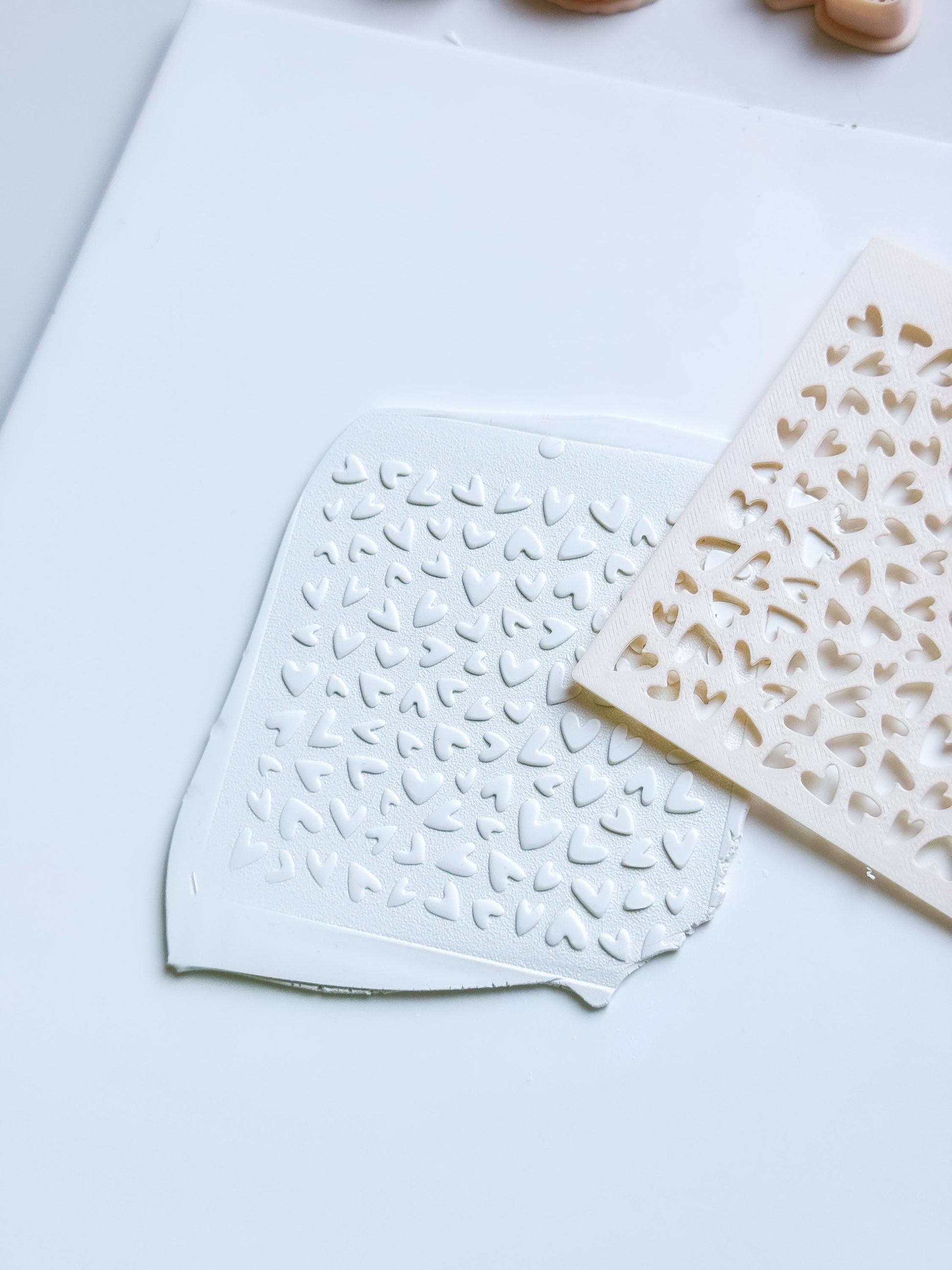 Love Sprinkle Hearts Stencil for Polymer Clay