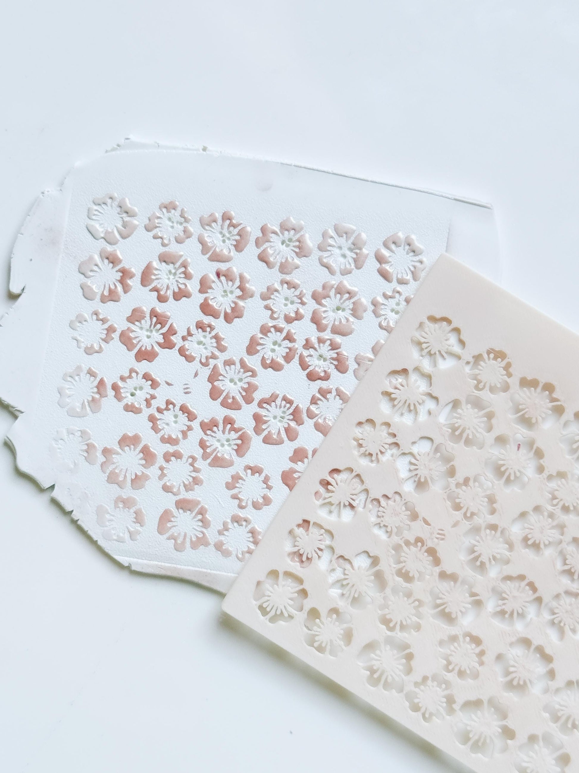 Romance Petals Floral Stencil for Polymer Clay