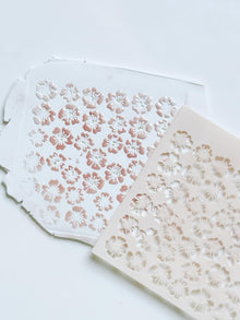 Romance Petals Floral Stencil for Polymer Clay
