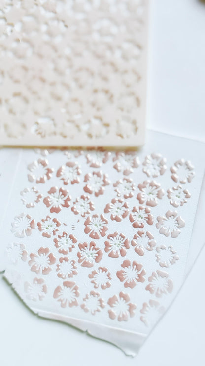 Romance Petals Floral Stencil for Polymer Clay