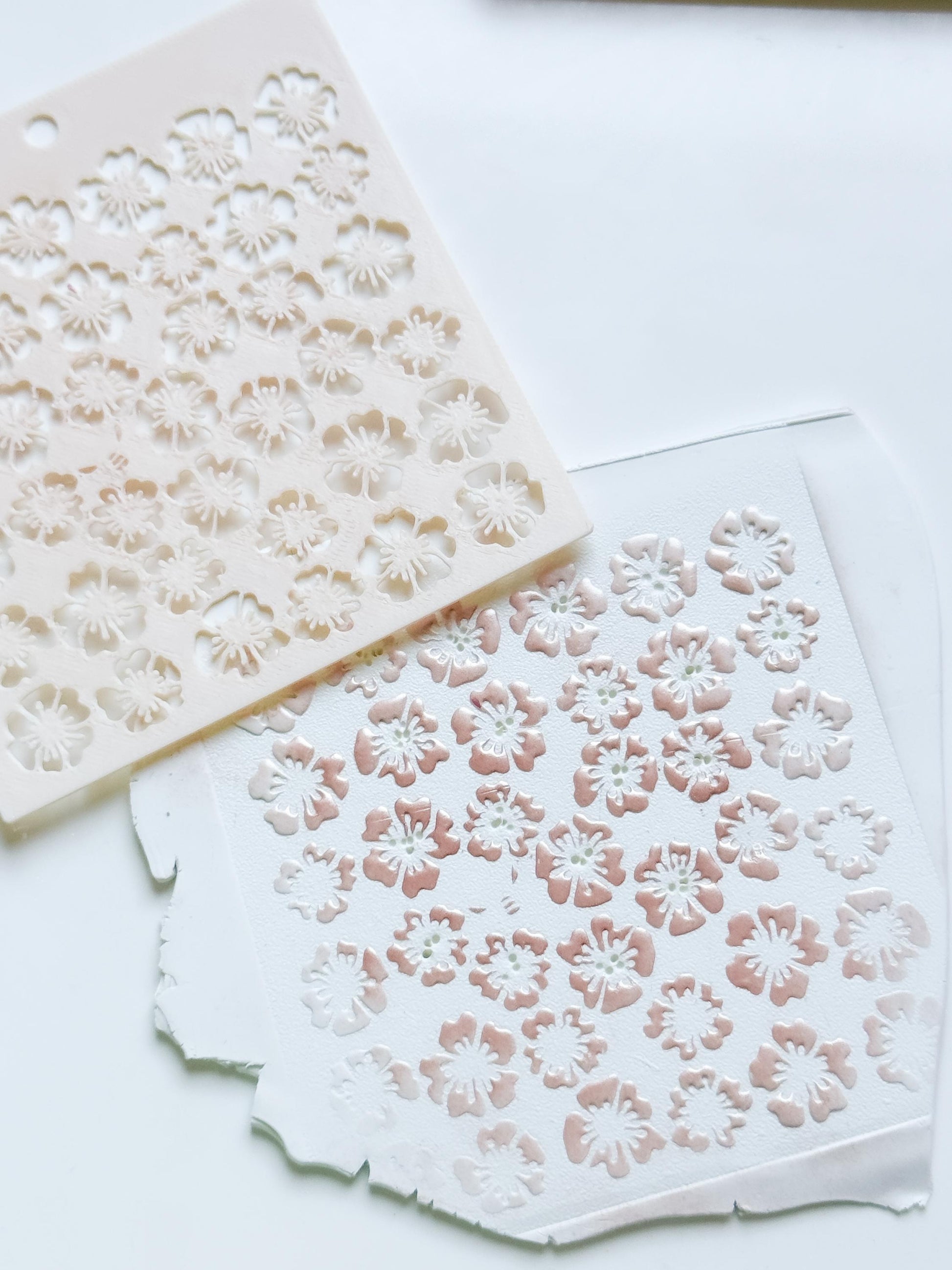 Romance Petals Floral Stencil for Polymer Clay