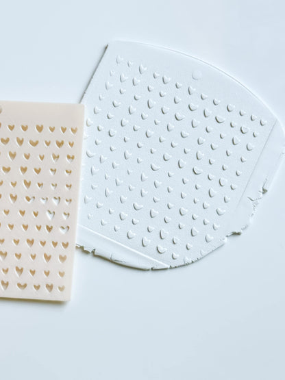Heartline Diagonal Hearts Stencil for Polymer Clay