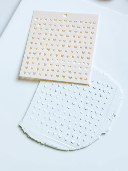 Heartline Diagonal Hearts Stencil for Polymer Clay