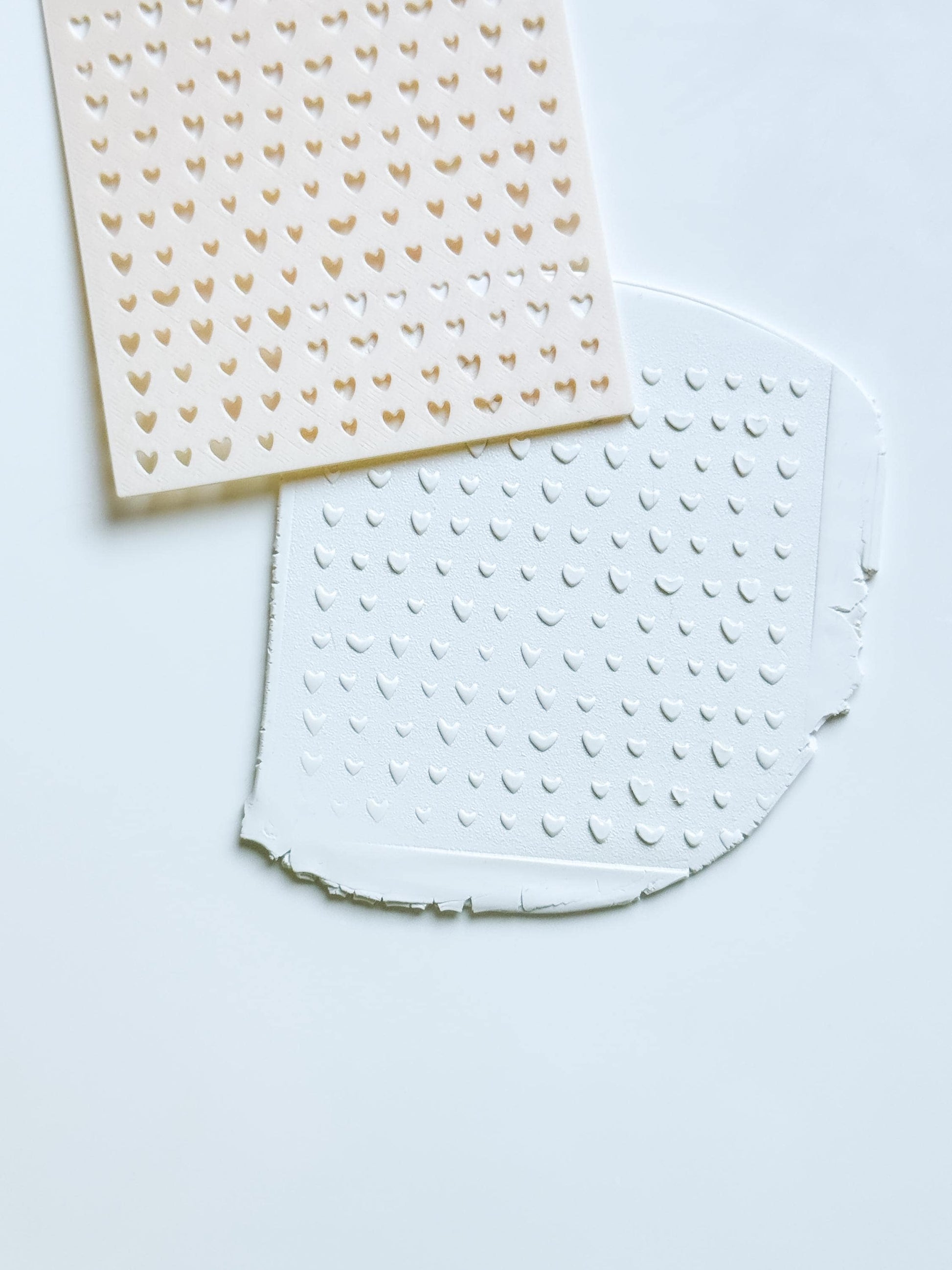 Heartline Diagonal Hearts Stencil for Polymer Clay