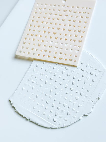 Heartline Diagonal Hearts Stencil for Polymer Clay