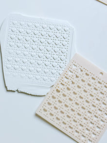 Dolly Love Dots Hearts Stencil for Polymer Clay