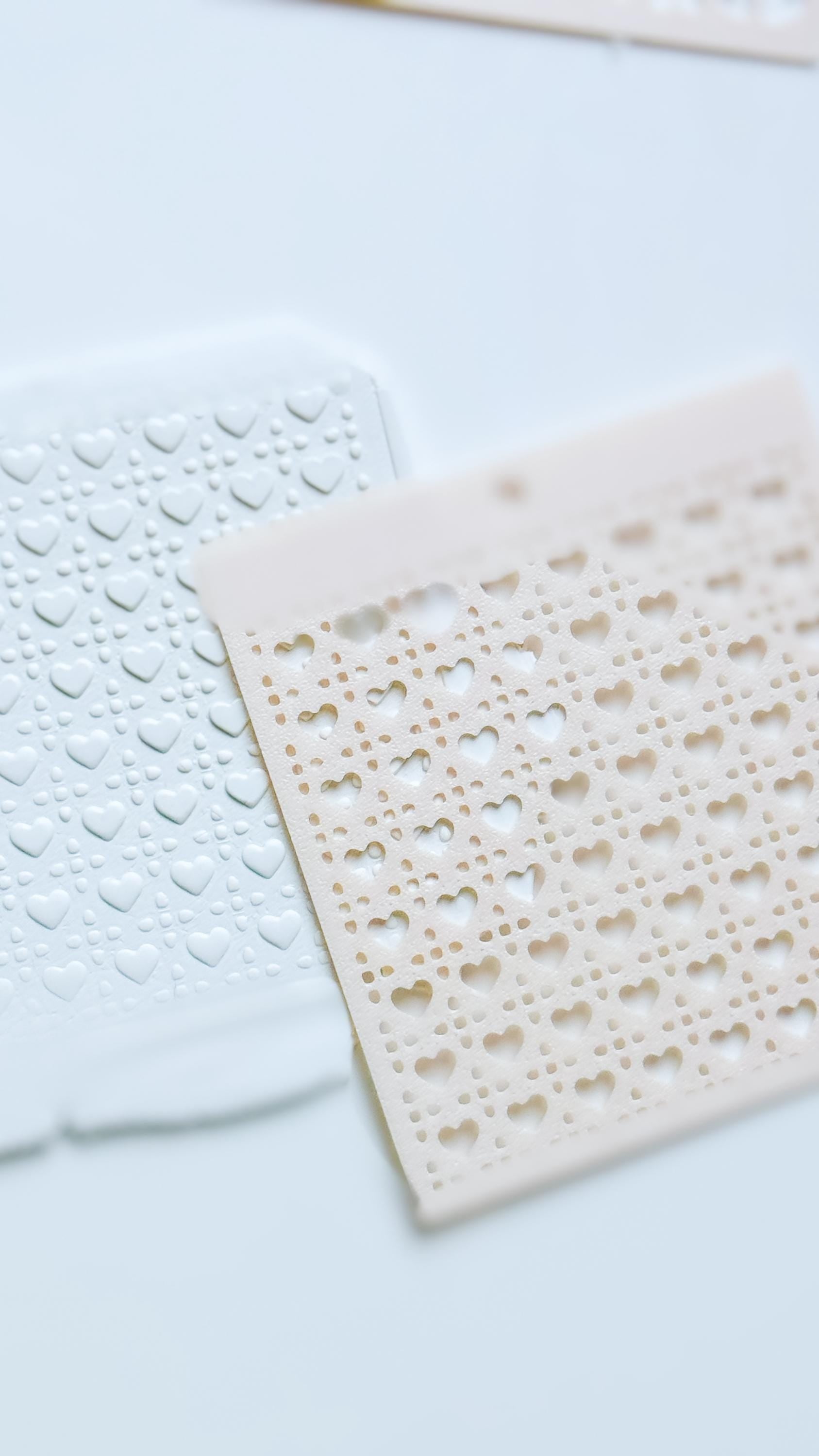 Dolly Love Dots Hearts Stencil for Polymer Clay