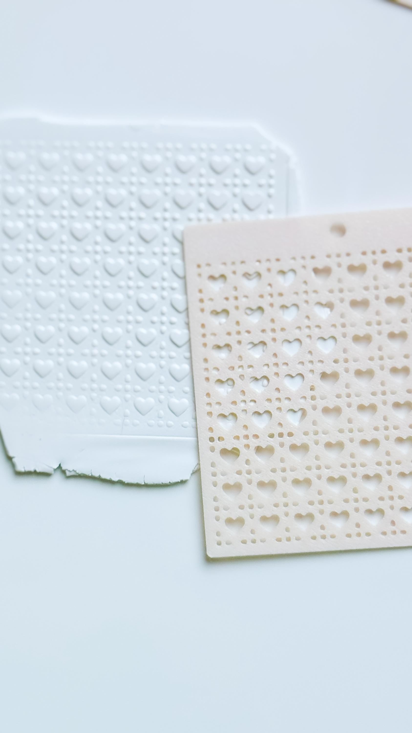 Dolly Love Dots Hearts Stencil for Polymer Clay