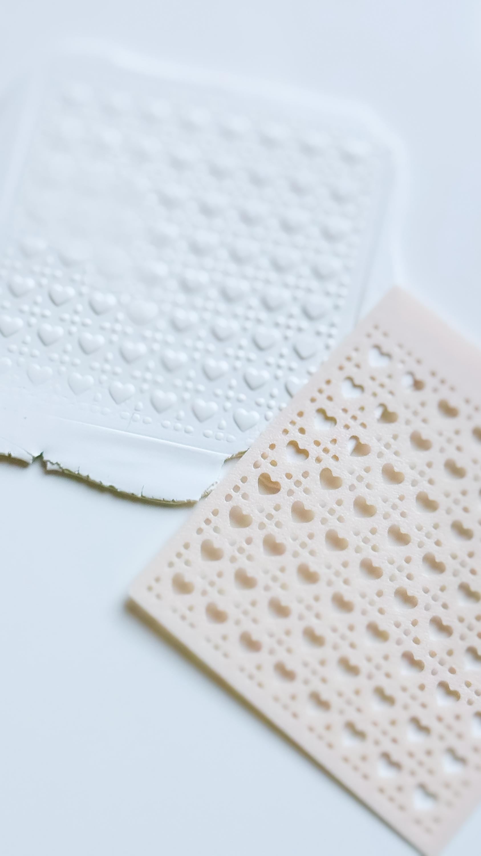 Dolly Love Dots Hearts Stencil for Polymer Clay