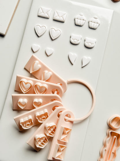 Valentines Stud Set Clay Cutters: Mini Icon Shapes