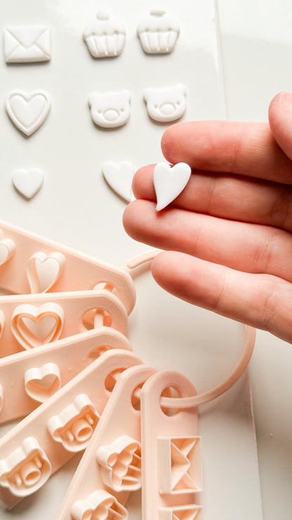 Valentines Stud Set Clay Cutters: Mini Icon Shapes
