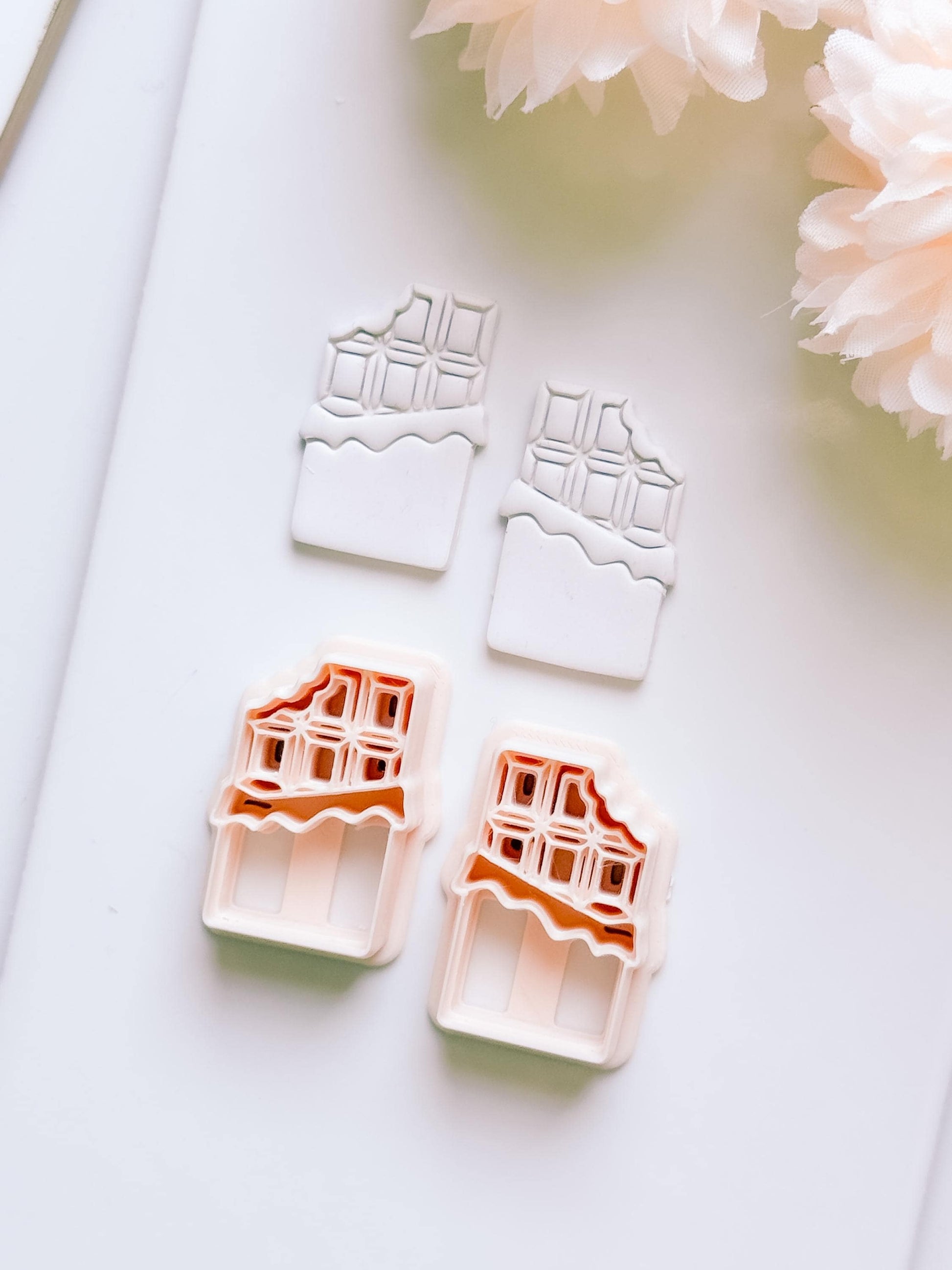 Bitter Love Chocolate Bar Cutter: Polymer Clay Valentine Shape