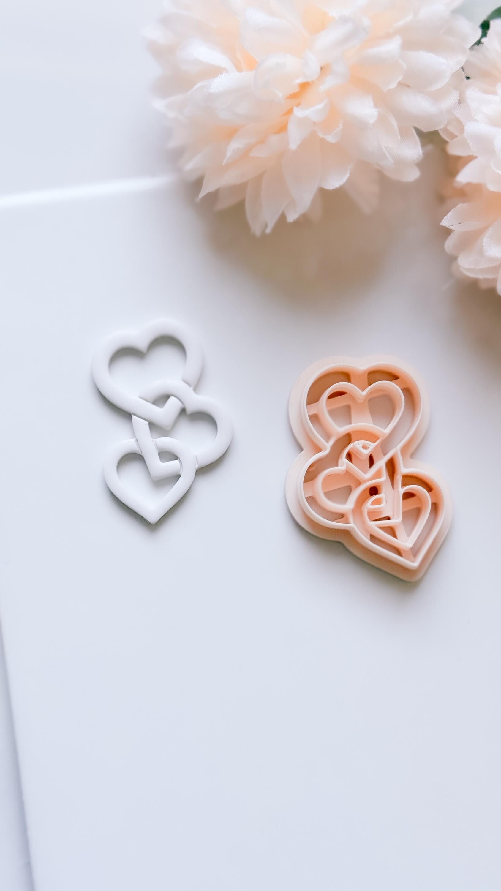 Heartchain Trio Linked Hearts Cutter for Polymer Clay