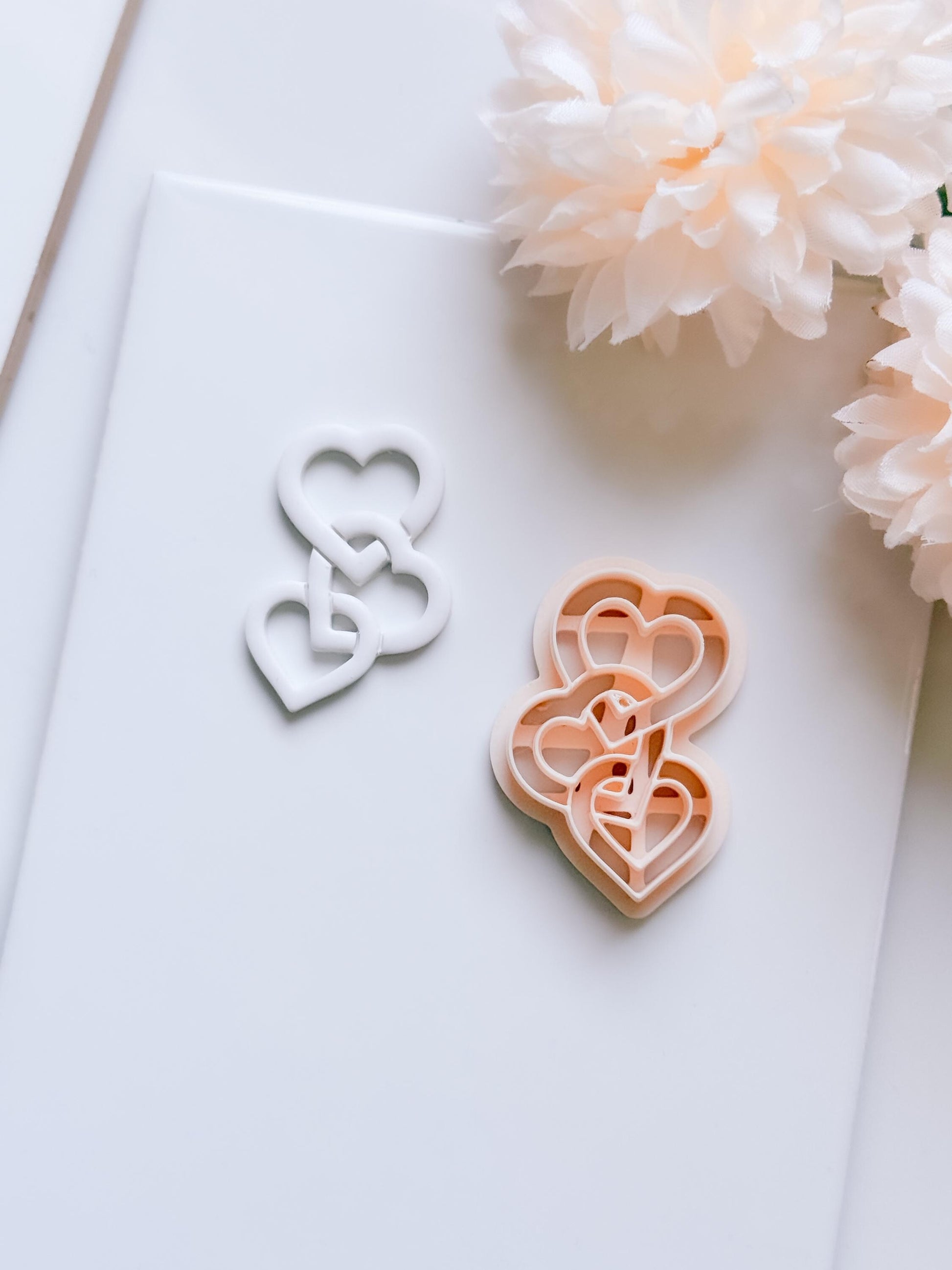 Heartchain Trio Linked Hearts Cutter for Polymer Clay