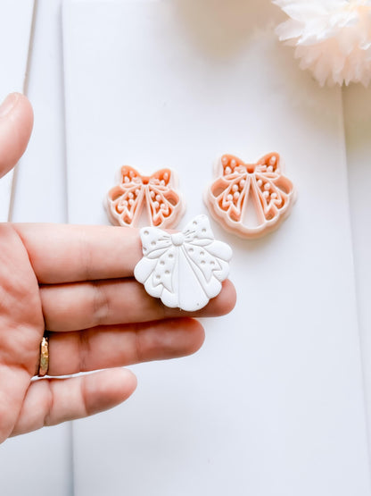 Dottie Bow Cutter: Scalloped Ribbon Shape for Polymer Clay