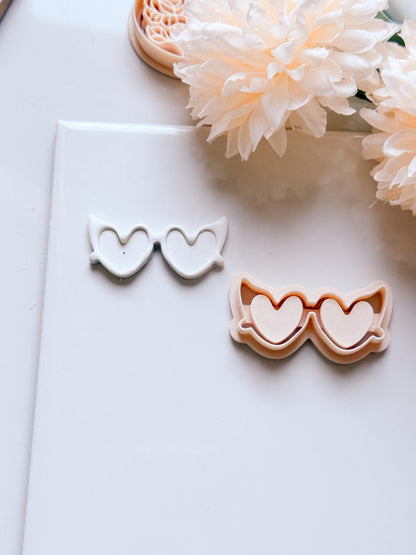 Love Specs Clay Cutter: Heart Glasses Valentine Shape