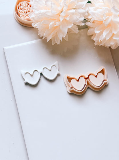 Love Specs Clay Cutter: Heart Glasses Valentine Shape