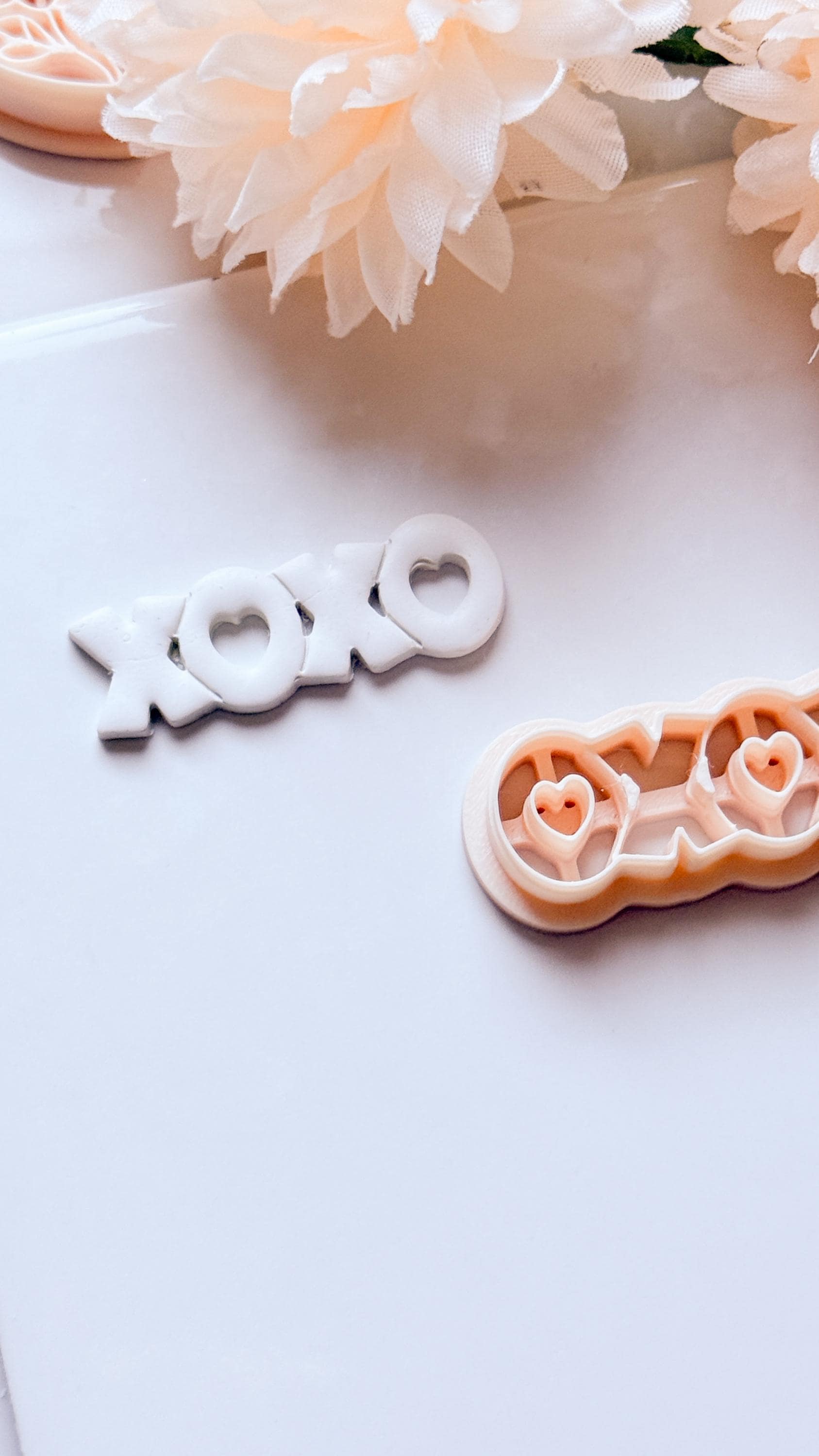 XOXO Hearts Word Cutter for Polymer Clay