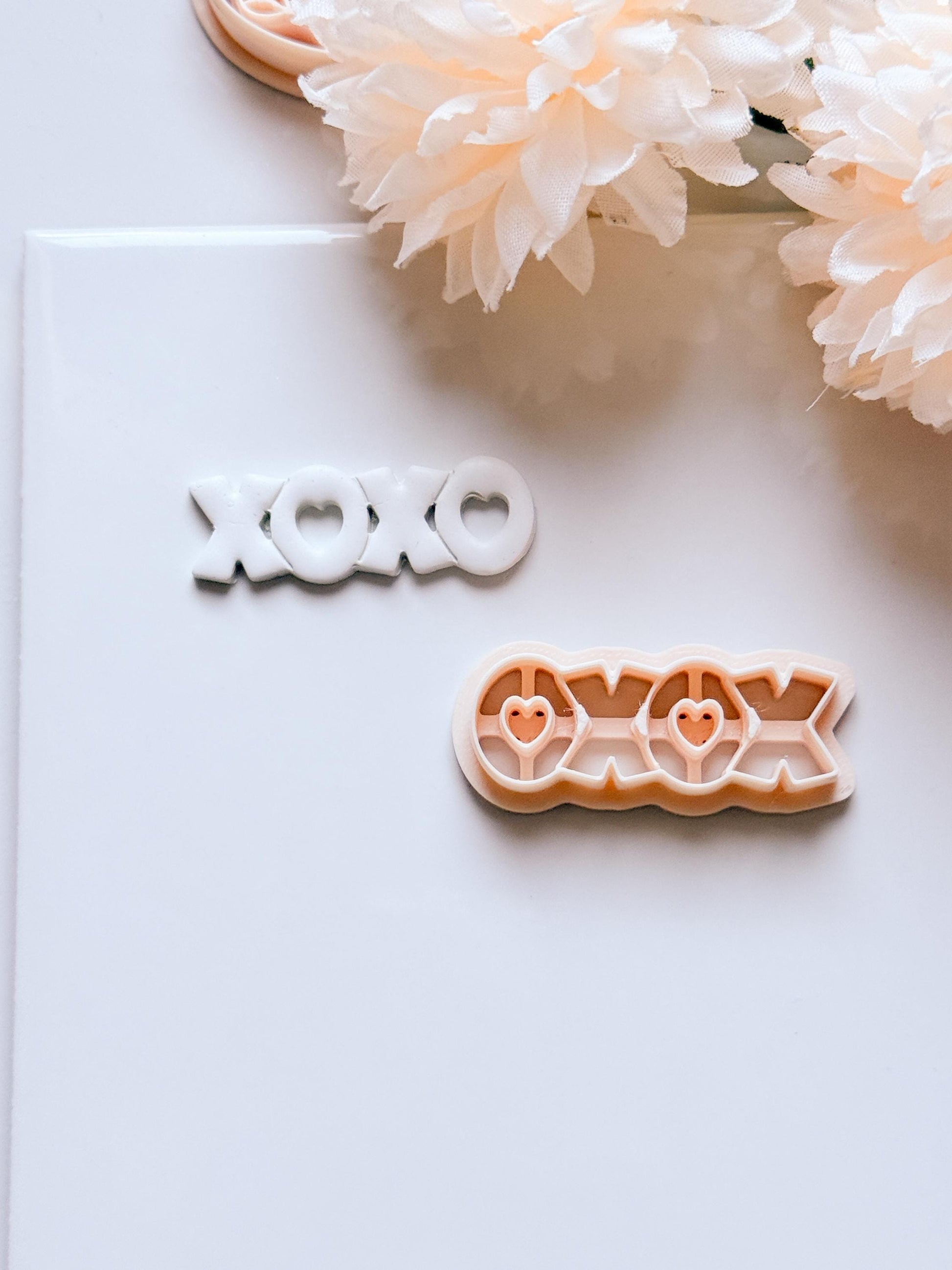 XOXO Hearts Word Cutter for Polymer Clay