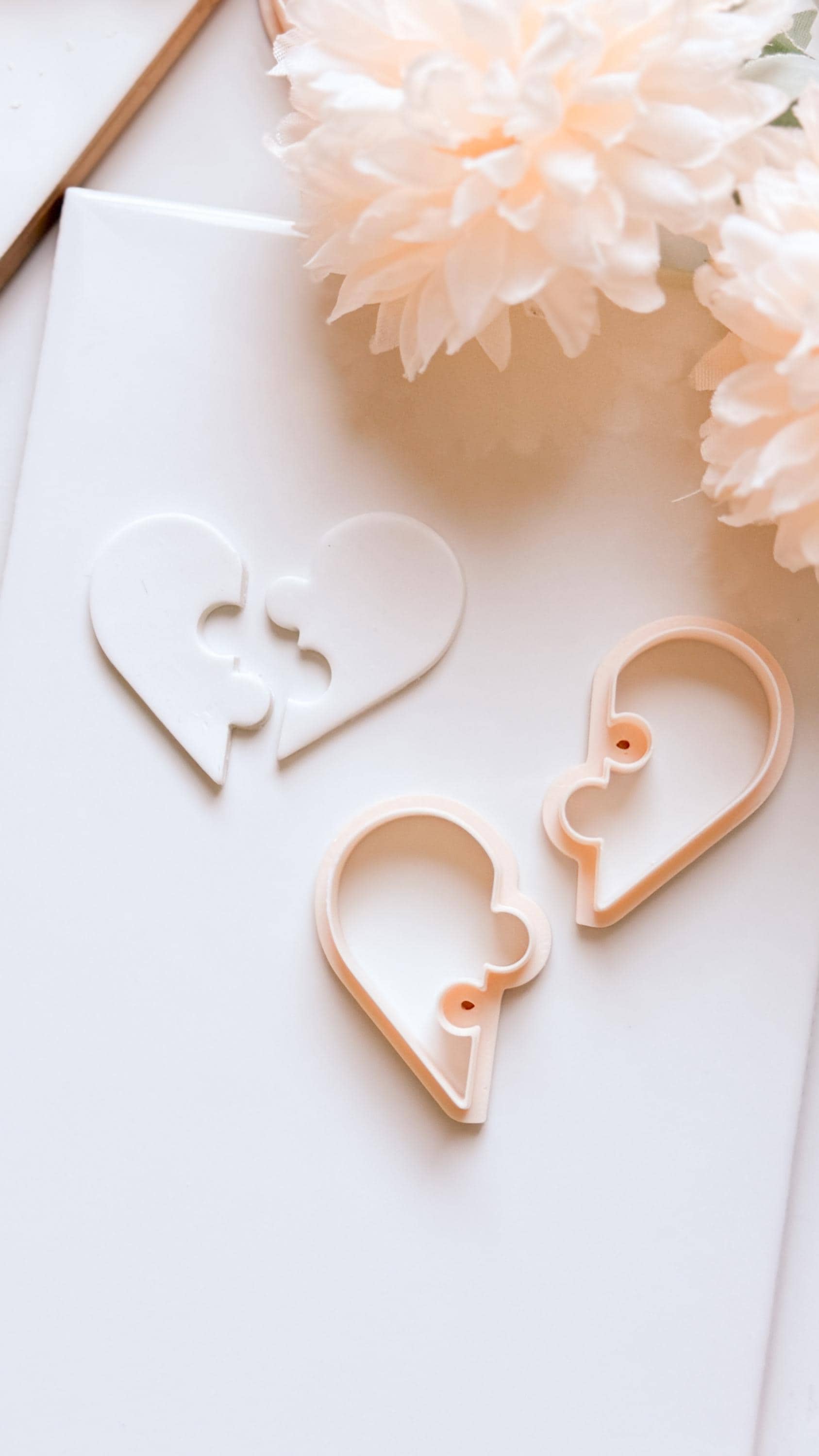 Puzzle Heart Duo Cutter for Polymer Clay