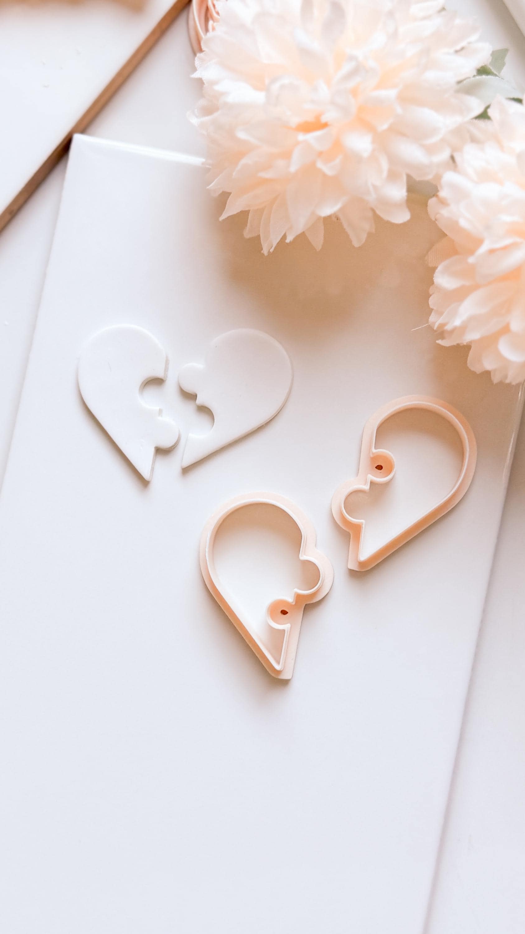 Puzzle Heart Duo Cutter for Polymer Clay