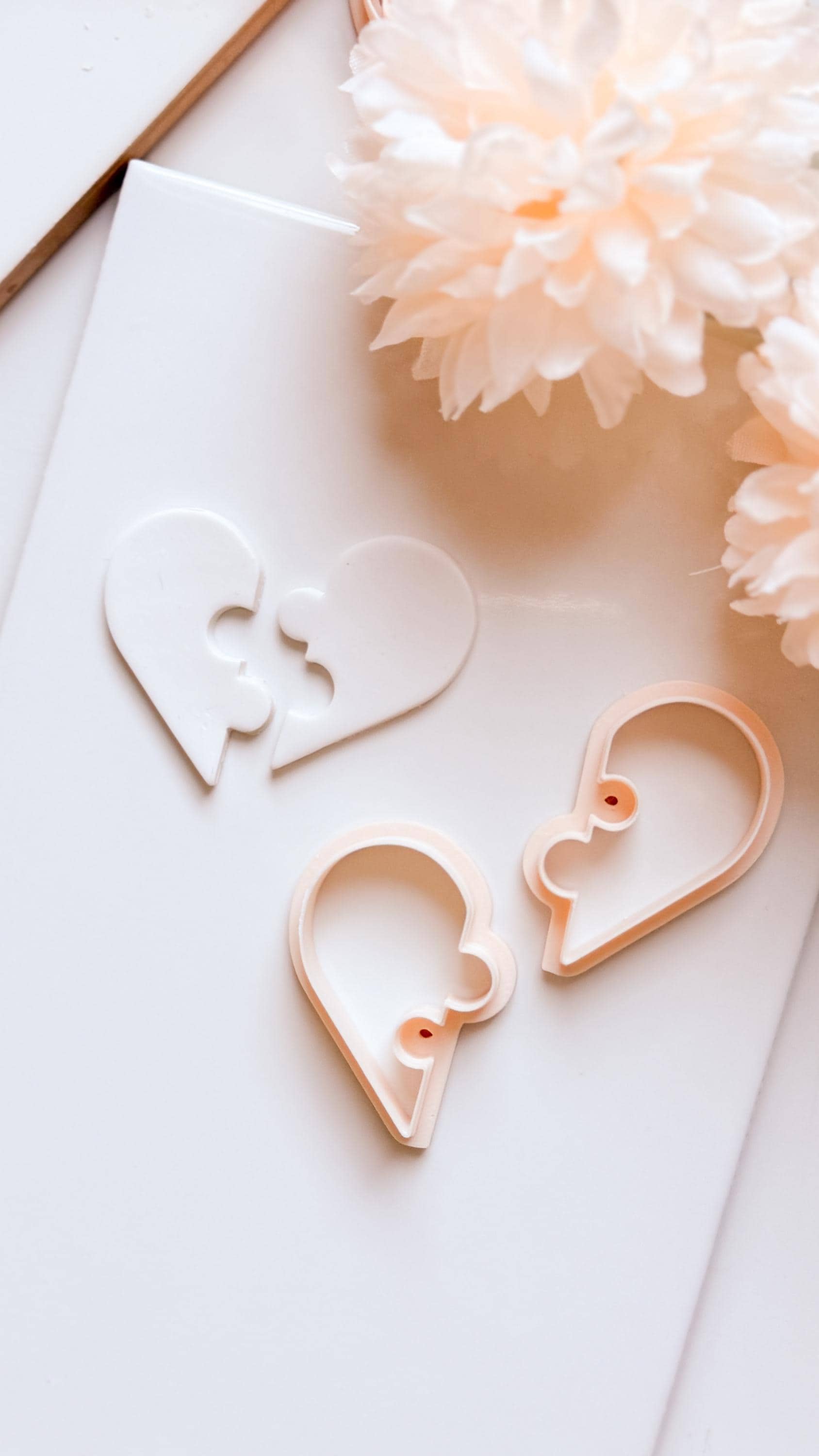 Puzzle Heart Duo Cutter for Polymer Clay